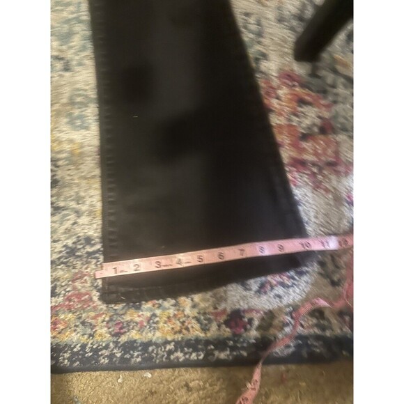 American Eagle Curvy Highest Rise Flare Jeans Black Button Fly Stretch size 00 - Picture 10 of 10